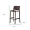 Homeroots Set of Four 30" Brown Faux Rattan Heavy Duty Plastic Low Back Outdoor Bar Height Chairs 565348 - alternate 2