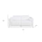Homeroots 73in White and Black Italian Leather Power Reclining Loveseat 720489 - alternate 3