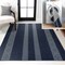 Jonathan Y Nautisk Trellis Stripe Non-Slip Machine-Washable Navy/Gray 3 ft. x 5 ft. Area Rug WSH120A-3 - alternate 1