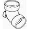 Nibco 3 in. x 3 in. x 2 in. ABS 90-Degree All Hub Elbow with Low-Heel C5861LHHD332 - alternate 2