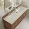 James Martin Vanities Lorelai 72" Double Vanity, Mid-Century Walnut, w/ 3 CM Tajnar Eclos Top w/FreePower Wireless Charger 424-V72-WLT-FTJR - alternate 2
