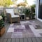 Homeroots 9' X 12' Eggplant Black And Lavender Geometric Washable Indoor Outdoor Area Rug 605859 - alternate 2