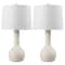 Jonathan Y Katee 24.75" Modern Scandinavian Textured Resin/Metal Gourd LED Table Lamp, Antique White, 2PK JYL9207A-SET2 - alternate 3