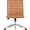 Boss Office Products Task Chair, Armless in Caramel Vinyl, Chrome Base B9534C-CML - alternate 2