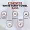 Supremeplus Recycled White Terry Towel Cleaning Rags, 5 lbs. Bag SP-6328 - alternate 2