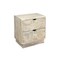 Homeroots 26" Gray Solid Wood Carved Abstract Two Drawer Nightstand 661250 - alternate 5