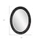 Homeroots 33" Black Ornate Oval Wood Framed Accent Mirror 384183 - alternate 2