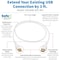 Eaton EATON USB 2.0 Antibacterial Extension Cable A M/f, USB 2.0, White, 3 Ft. U024AB-003-WH - alternate 3