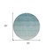 Homeroots 8' Teal Blue And Ivory Round Ombre Washable Indoor Outdoor Area Rug 595837 - alternate 3