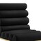 Homeroots Set of Two Tufted Black And Gold Upholstered Faux Leather Dining Side Chairs 545051 - alternate 2