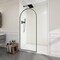 Anzzi Ember Series 74x 34in Framed Arch Fixed Shower Screen Door, Matte Black, 8mm Tempered Clear Glass SD-AZ18-01MB - alternate 3