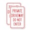Signmission Private Driveway Do Not Enter, 18'' X 24'' 2 Signs, Heavy Gauge Aluminum, 2PK A-1824-2PACK-24857 - alternate 1