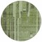 Homeroots 8' Green And Gray Round Striped Washable Indoor Outdoor Area Rug 602775 - alternate 4