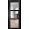 Sartodoors Sliding French Pocket Door with Clear Glass, Lucia 2555 Black Matte, Kit Trims Rail Hardware, Sol LUCIA2555PD-BLK-4284 - alternate 1