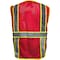Reflective Apparel Enhanced Visibility Five Pocket Mesh Vest 500GT-RD-XL - alternate 2