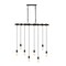 Jonathan Y Rhys 40" 8-Light Vintage Industrial Driftwood Iron LED Linear Chandelier w/Height Adjustable Bulbs, B JYL1330A - alternate 3