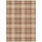 Homeroots 5' X 8' Brown Black And Beige Plaid Washable Indoor Outdoor Area Rug 597130 - alternate 2