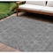 Homeroots 10' X 14' Gray Silver And Charcoal Floral Washable Indoor Outdoor Area Rug 582277 - alternate 1