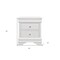 Homeroots 24" White Wood Shagreen Two Drawer Nightstand 478605 - alternate 2