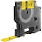 Dymo RHINO (R) Heat Shrink Tube Label 1/2" x 60"H, Black on Yellow 18056 - alternate 1