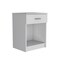 Homeroots 22" White Wood One Drawer Nightstand 479972 - alternate 2
