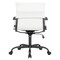 Leisuremod Harris Faux Leather Office Chair - Mid-Back Ergonomic Swivel Desk Chair, Iron Base HOBL19WL - alternate 4