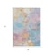 Homeroots 5' X 8' Teal Blue Gold And Pink Abstract Washable Indoor Outdoor Area Rug 618557 - alternate 2