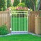Nuvo Iron 45-in W x 46-in H Glossy Wht Benitoite Gate 48-in W Opening Self Close Hardware W/Dbl Side Handle IBG04546GW - alternate 3