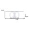Homeroots White Tone Geometrical Style Base With Rectangular Glass Top Dining Table 383828 - alternate 2