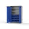 Strong Hold 14 GA Bin Cabinet with 3 Shelves No Legs - 48 In W. x 75 In. H x 24 In. D - 160 Blue Bins 46-BBS-243-160B-NL-L - alternate 2