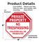 Signmission Private Property No Trespassing Vio, 6 inch X 6 inch, Plastic Sign, 2PK OC-P-2PACK-6-148 - alternate 3