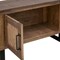 Homeroots 93" Brown Solid Wood Cabinet Enclosed Storage Distressed TV Stand 528767 - alternate 2