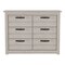 Homeroots 47" Gray Wood Six Drawer Double Dresser 477760 - alternate 1