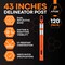 Xpose Safety 120 Pack 42in Ring Loop Orange Traffic Delineator Post, 120PK DLR-ORG-42-FP120-X - alternate 3