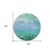 Homeroots 8' Teal Blue And Aqua Round Striped Washable Indoor Outdoor Area Rug 610909 - alternate 3