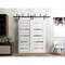 Sartodoors Sliding Closet Barn Bypass Doors 36 x 80in, Nordic White W/ Frosted Glass, Sturdy 6.6ft Rails QUADRO4445BBB-NOR-36 - alternate 1