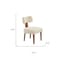 Homeroots Set of Two Ivory and Brown Faux Fur and Solid Wood Dining Side Chairs, 2PK 719667 - alternate 3