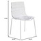Leisuremod Astor Plastic Dining Chair with White Steel Base Water Ripple Design in Clear ACW-20CL - alternate 2
