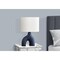 Monarch Specialties Lighting, 25"h, Table Lamp, Blue Ceramic, Ivory / Cream Shade, Contemporary, Modern I 9663 - alternate 2