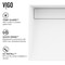 Vigo Starr Modern White Matte Stone 23 in. L x 15 in. W x 5 in. H Rectangular Vessel Bathroom Sink VG04028 - alternate 2