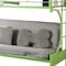 Homeroots 78" X 41" X 65" Twin Over Full Green Metal Tube Futon Bunk Bed 286585 - alternate 3