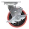 Vestil Polyurethane Swivel With Brake Caster 5 In. Diameter x 2 In. Width 990 Lb. Capacity Red/Black CST-VE-5X2PU-SWB - alternate 3
