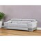Homeroots 92" Light Gray Italian Leather Sofa With Silver Legs 329621 - alternate 2