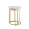 Homeroots Set of Two 22" Gold and White Marble Round Nested Tables 543883 - alternate 3