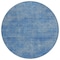 Homeroots 8' Blue Round Washable Indoor Outdoor Area Rug 598808 - alternate 2