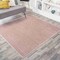 Jonathan Y Haze Solid Low-Pile Pink 7 ft Square Area Rug SEU100P-7SQ - alternate 1