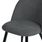 Homeroots Set of Two Gray and Black Upholstered Fabric Dining Side Chairs, 2PK 568024 - alternate 2