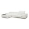 Homeroots Contemporary White Leather Right Facing Wide Arm Sectional Sofa 473573 - alternate 2