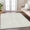 Homeroots 9' X 12' Ivory And Beige Geometric Washable Indoor Outdoor Area Rug 596199 - alternate 2