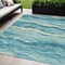Homeroots 5' X 8' Turquoise Striped Washable Indoor Outdoor Area Rug 608131 - alternate 1